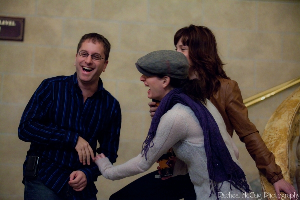 Planet Maurie of Virgin Radio Toronto sharing a laugh with Chandra Lee Schwartz and J Photo